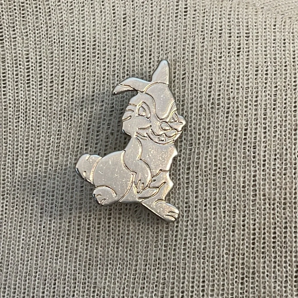 Vintage Thumper the Rabbit from Disney’s Bambi Movie - Silver-tone Pin